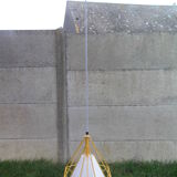 Yellow metal suspension with white blind