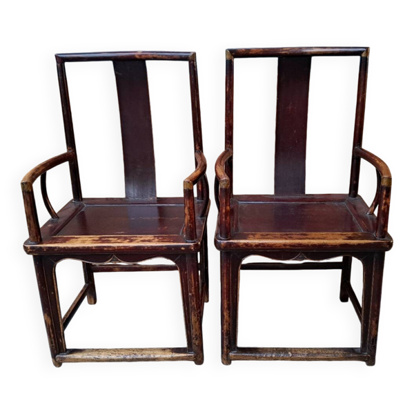 Paire de chaises asiatiques anciennes