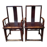 Paire de chaises asiatiques anciennes