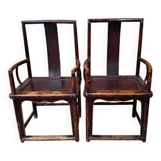 Pair of antique Asian chairs