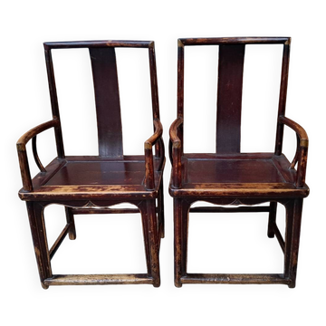 Pair of ancient Asian chairs