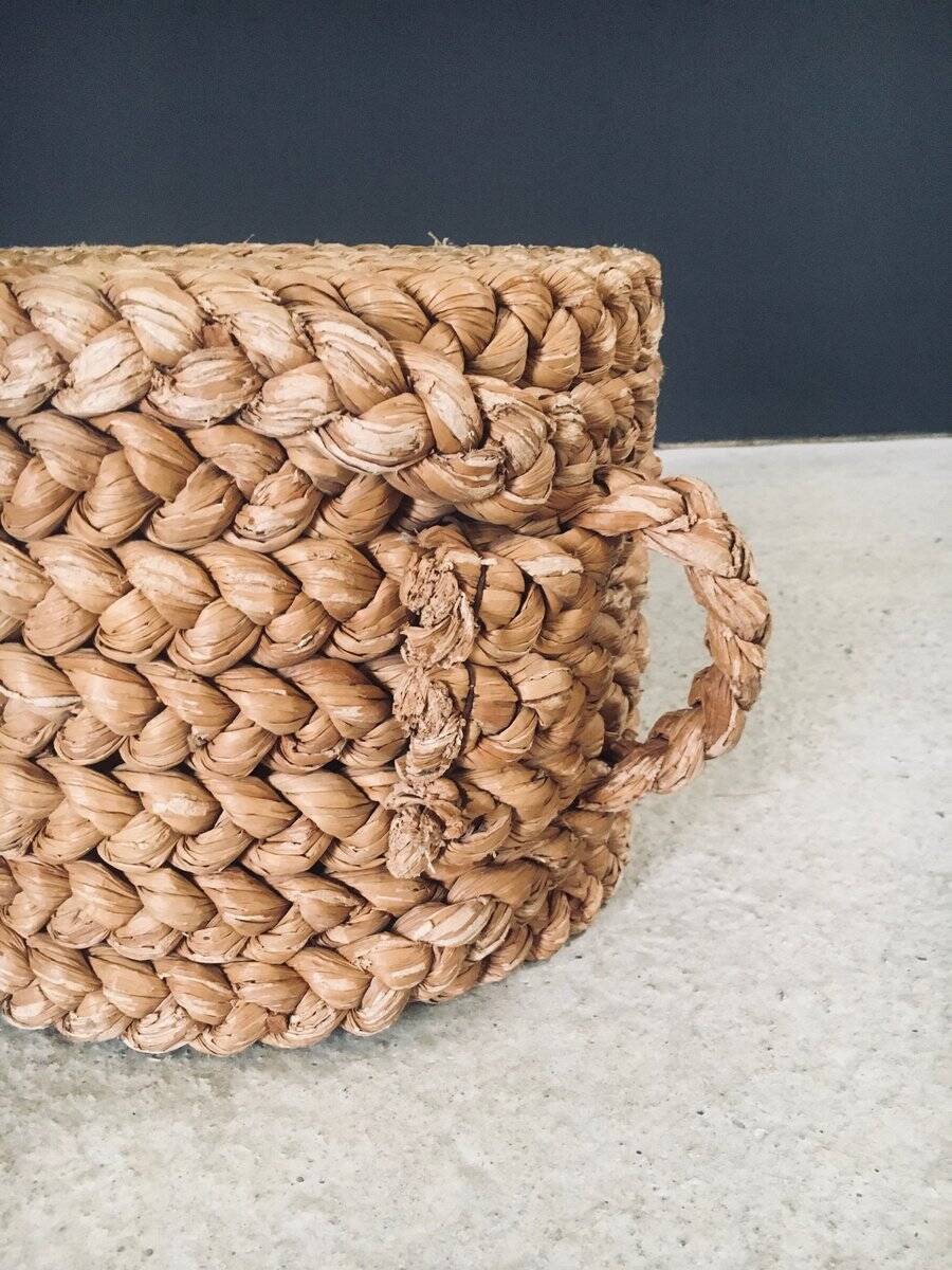 French Mediterranean Low Rope Stool by Audoux Minet, 1940s