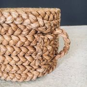 French Mediterranean Low Rope Stool from Audoux Minet, 1940s