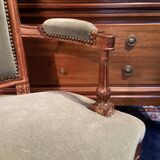 18th century Louis XVI green velvet cabriolet armchair