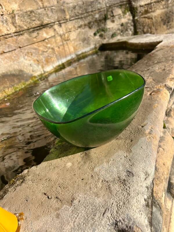 Vintage Duralex green salad bowl