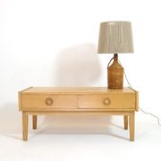 Small Scandinavian row in light wood from the 70s.