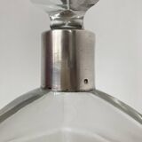 Beautiful cut crystal carafe with its stopper and solid silver setting