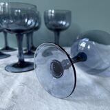 Series of 11 stemmed glasses, 1950