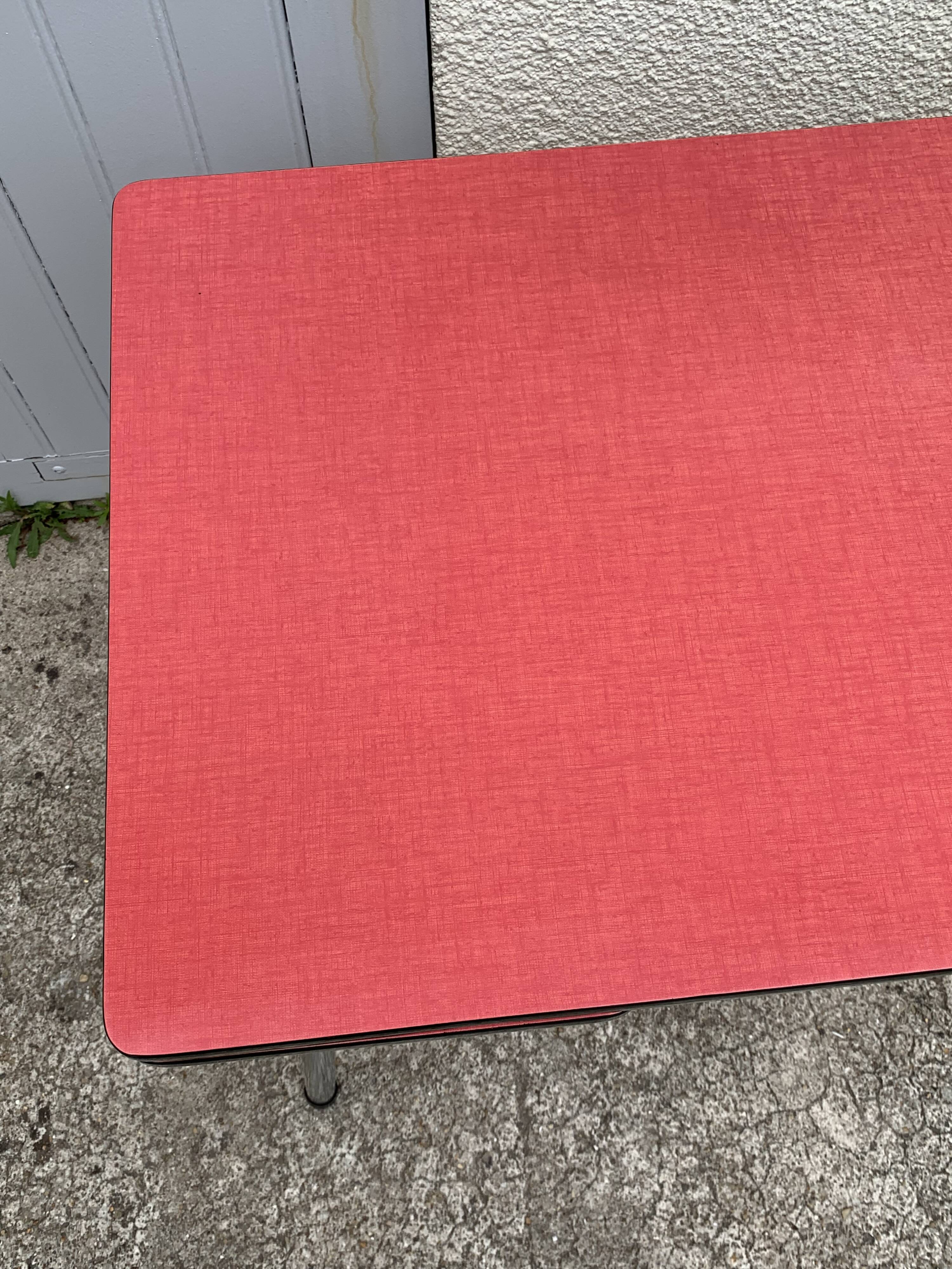 Red Formica table