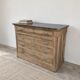Antique wooden commode with black marble – 125 cm