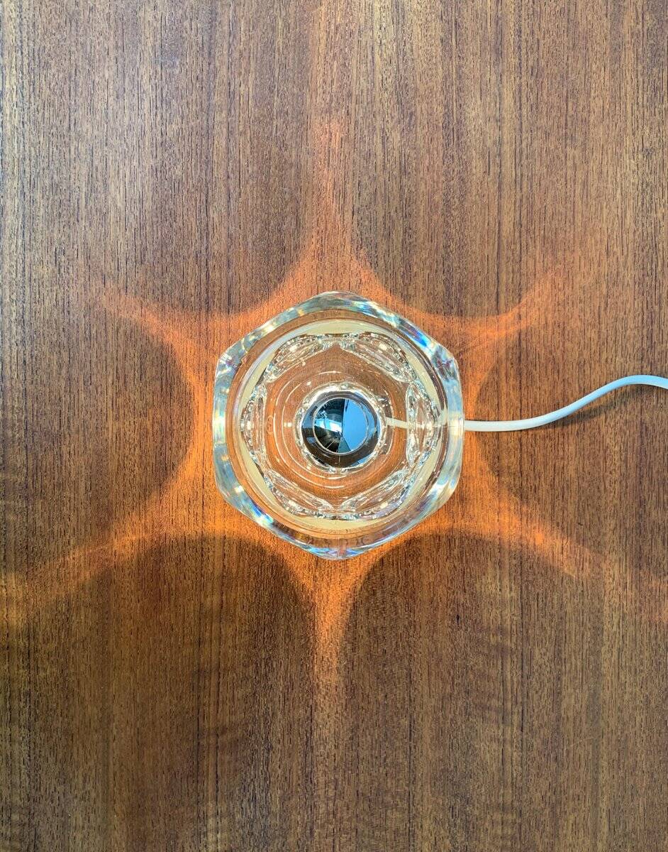 Vintage German glass table lamp by Peill & Putzler.