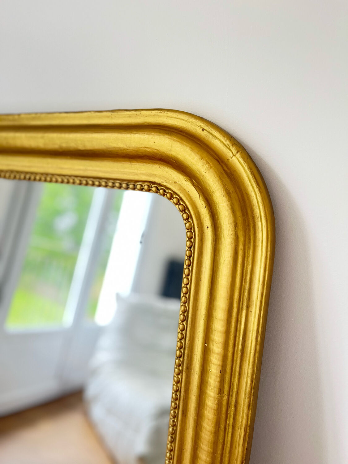 Old mirror Louis Philippe beaded 108x78cm.