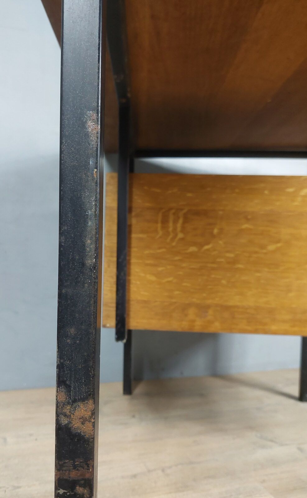 Vintage wood and iron desk