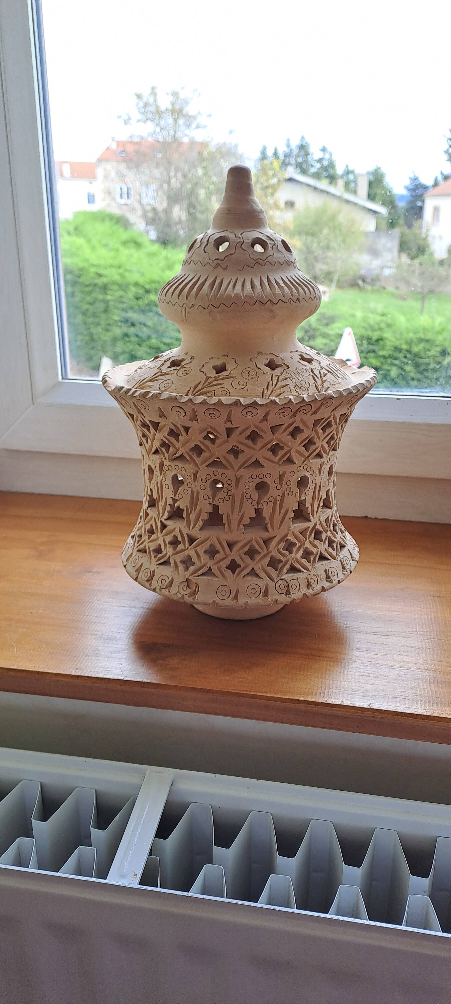 terracotta lamp