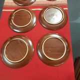 Flat plates set of 6, vallauris felix ceram