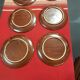 Flat plates set of 6, vallauris felix ceram