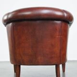 sheepskin leather club armchair