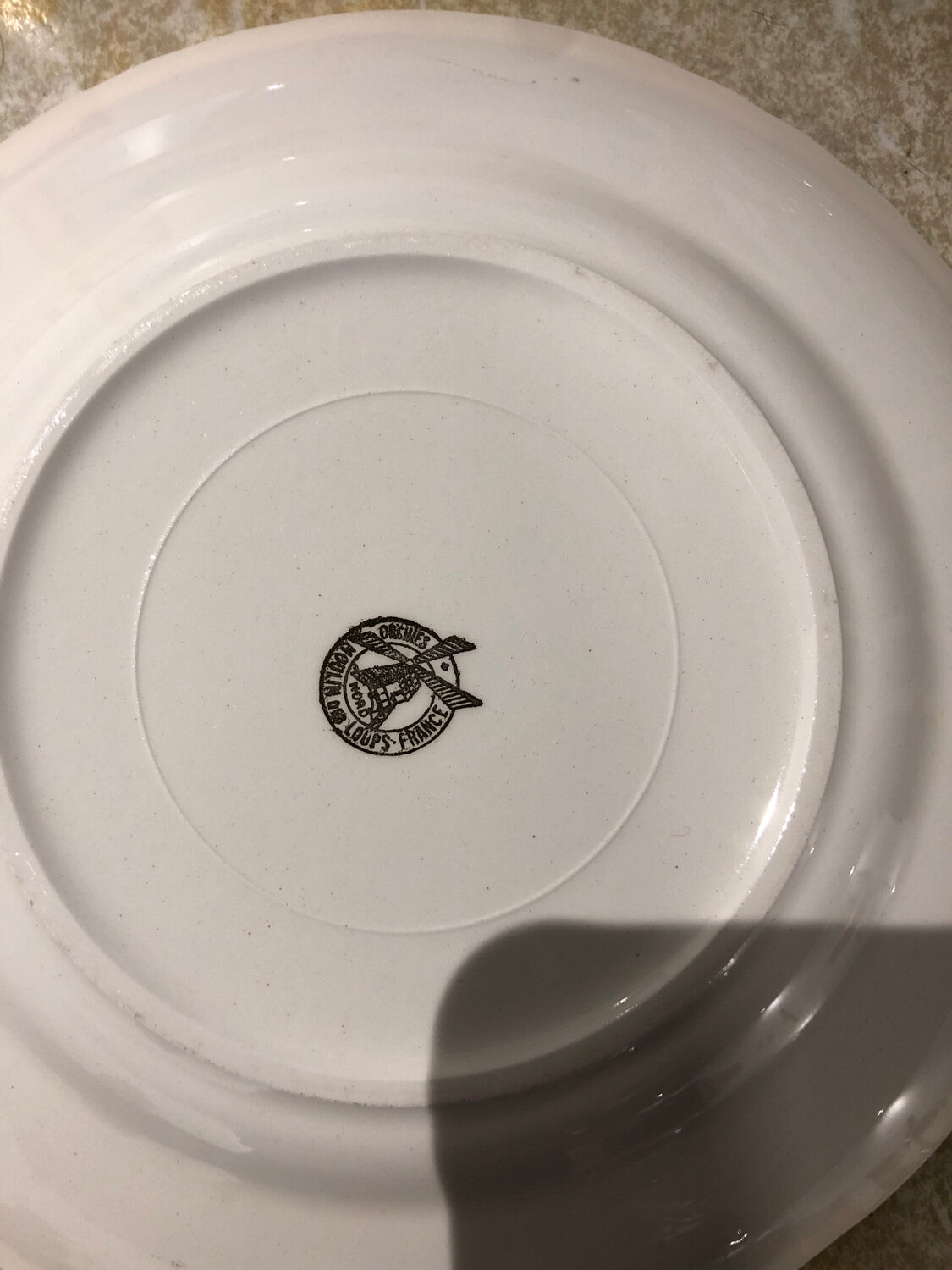 Vintage dessert plates Moulin des loups and Orchies