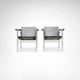 Fauteuil vintage LC1 par Le Corbusier et al pour Cassina, ensemble de 3