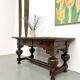 Neo-Renaissance desk in solid oak, circa 1900