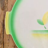 Dish in faience villeroy & boch green and yellow