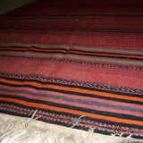 Kilim vintage fait main Ardabil persan 139cm x 288cm (1940s)