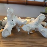 Paire d’oiseaux Karl Ens en porcelaine polychrome de Saxe