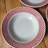 Lot n°2 Six soup plates FB85 Badonviller