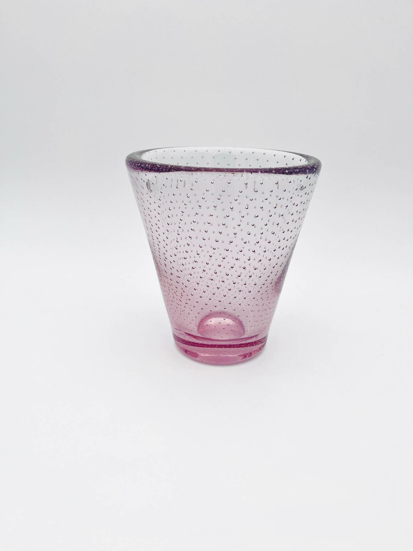 Murano Vase Archimede Seguso Bullicante Amethyst 1950