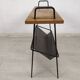 Vintage metal wood magazine rack