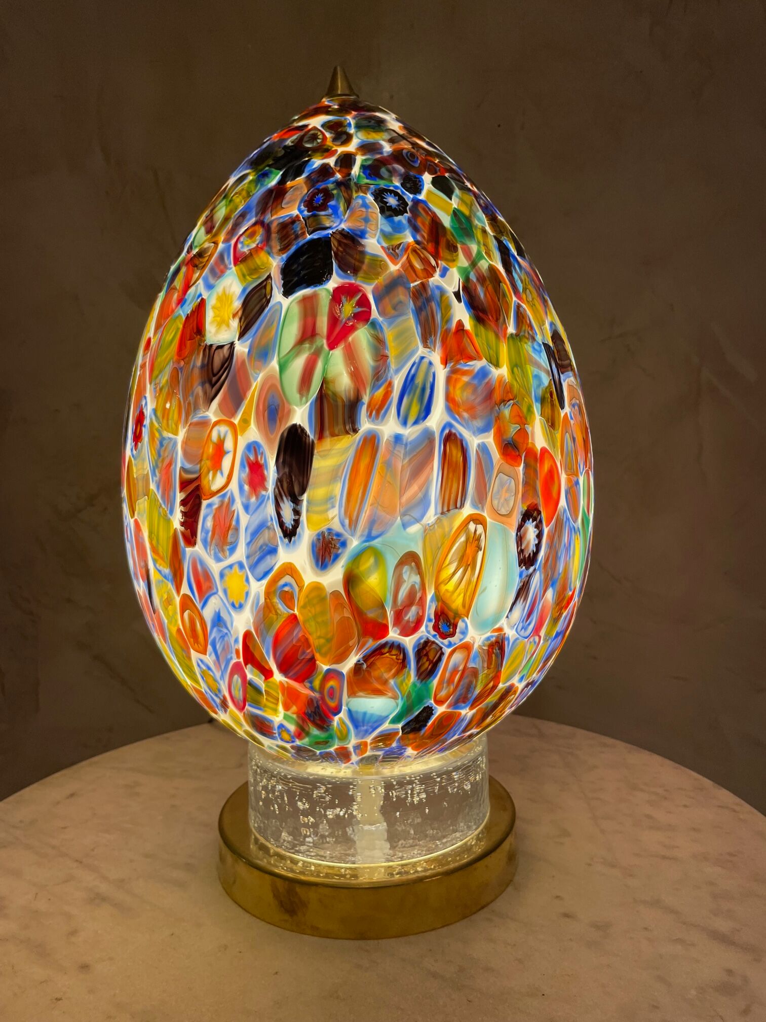 Murano egg lamp