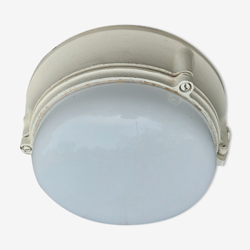 industrial ceiling lamp in opaline