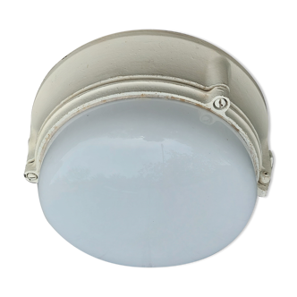 industrial ceiling lamp in opaline