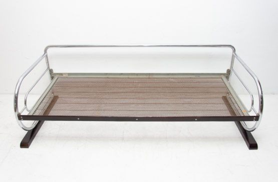 Chrome bauhaus sofa by Hynek Gottwald bohemia 1930s