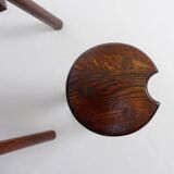 Ensemble de 2 tables tripodes brutalistes