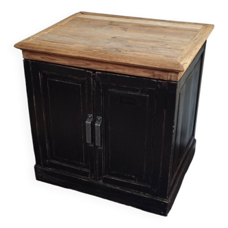 Buffet Noir et Bois Ancien