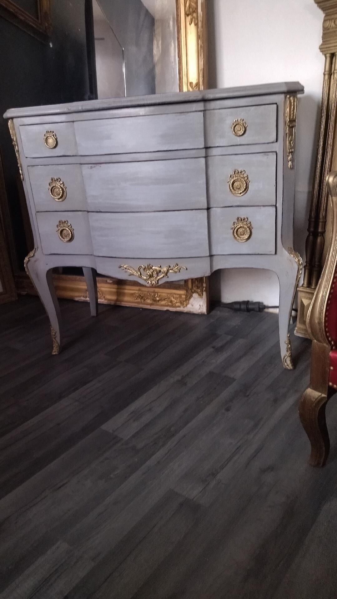 Louis Philippe style patinated chest of drawers