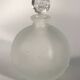 Lalique bottle in the night, frosted glass, ball shape