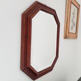 Vintage octagonal beveled mirror 50*40 cm