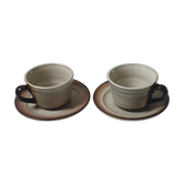 2 tasses et soucoupes