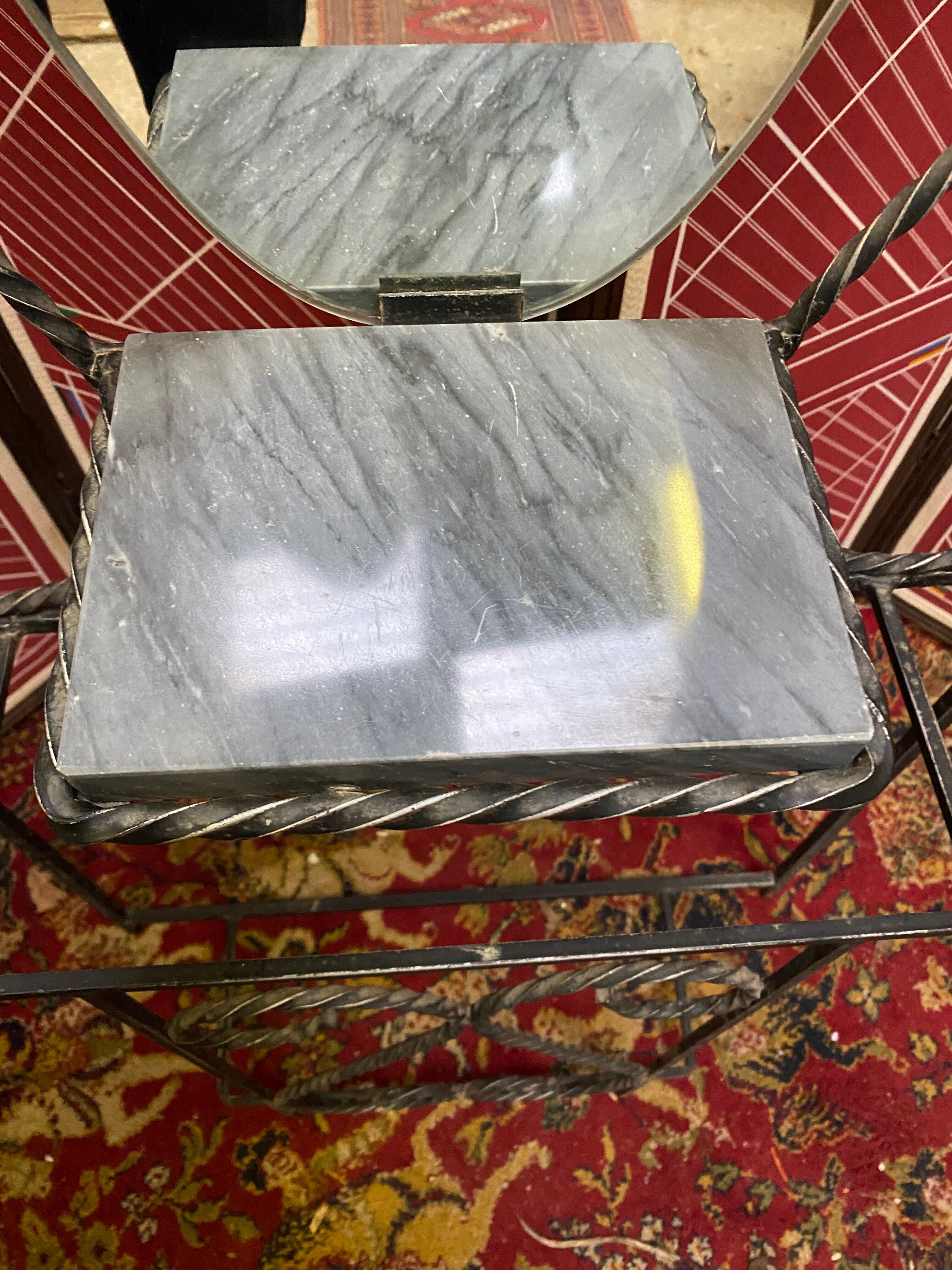 Coat rack art-deco wrought iron cloakroom