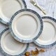 6 Longchamp Terre de fer dinner plates, René model, Made in France