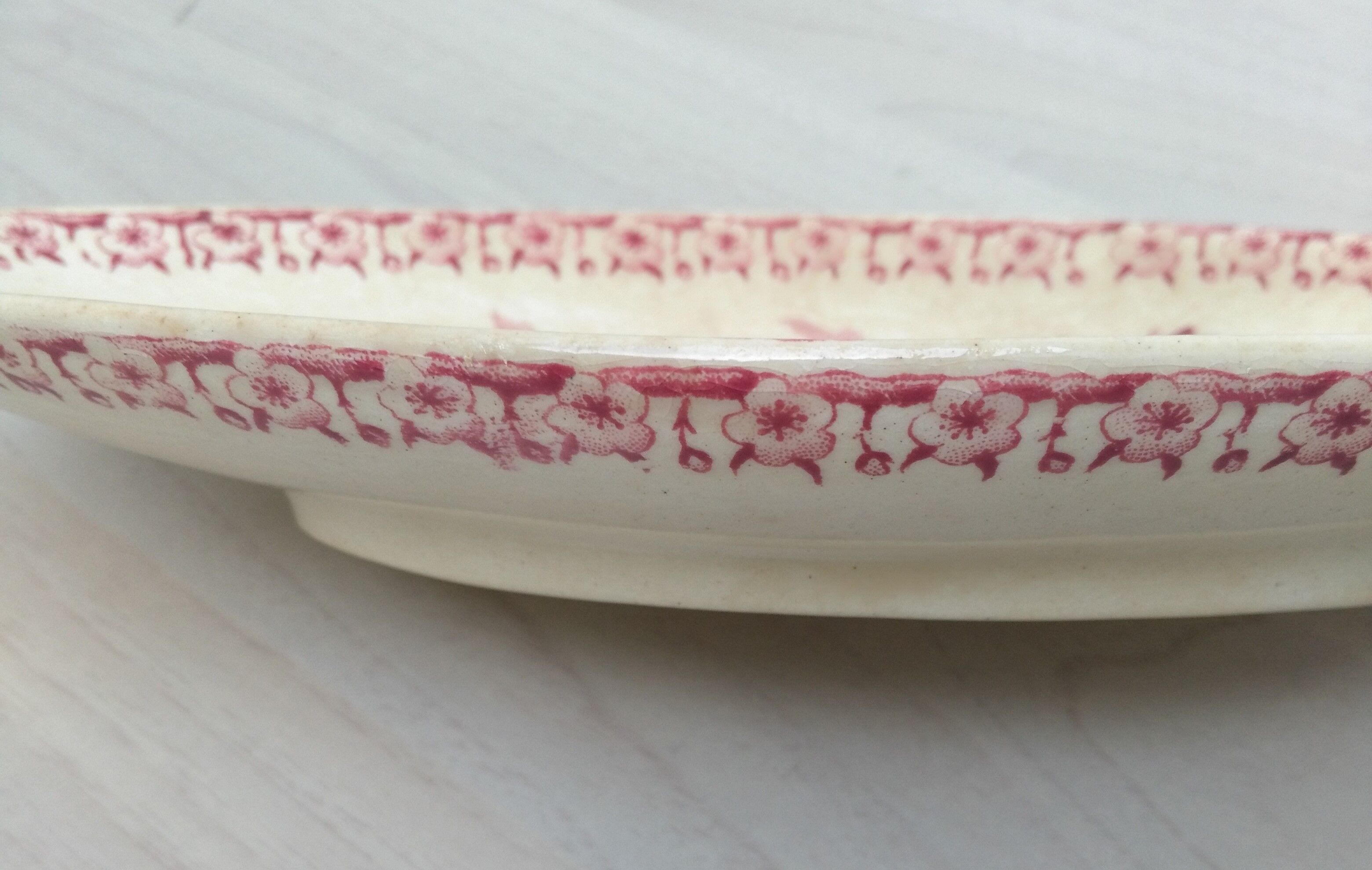 Ravier in iron earth of Gien model Pink hawthorn