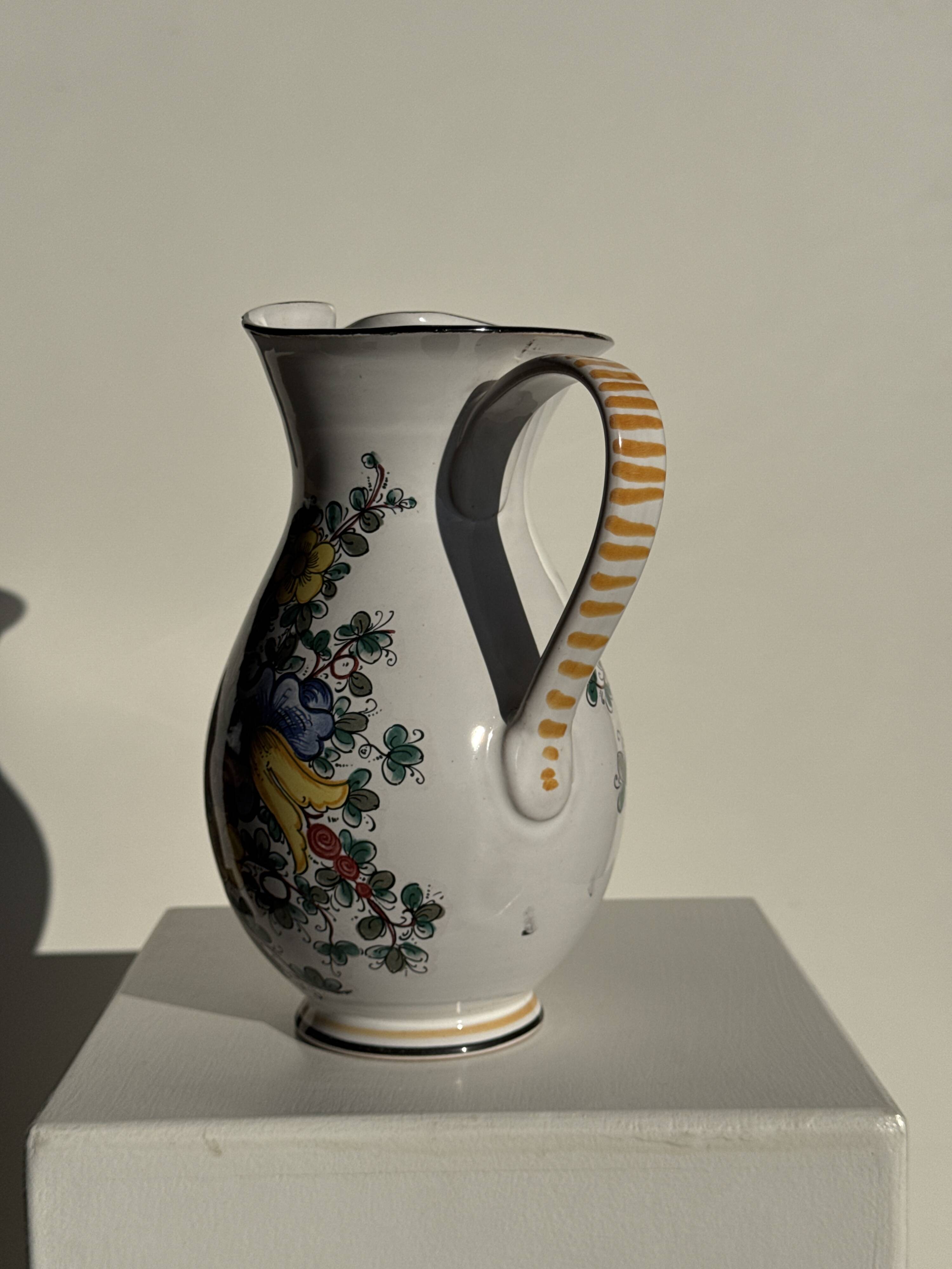 Large ceramic flower bouquet jug H23
