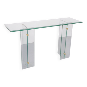 Console en verre, France, années 1970