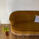 Old gold toad bench