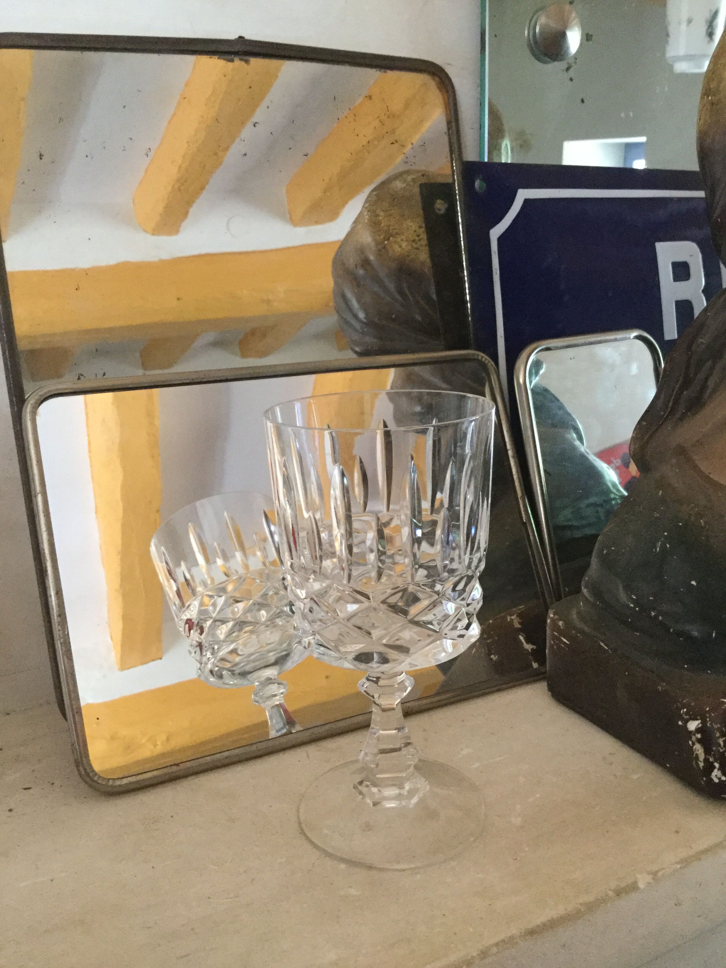 5 vintage 70s stemware