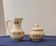Jug and sugar bowl from Valenciennes by the Gien pottery. Vintage.