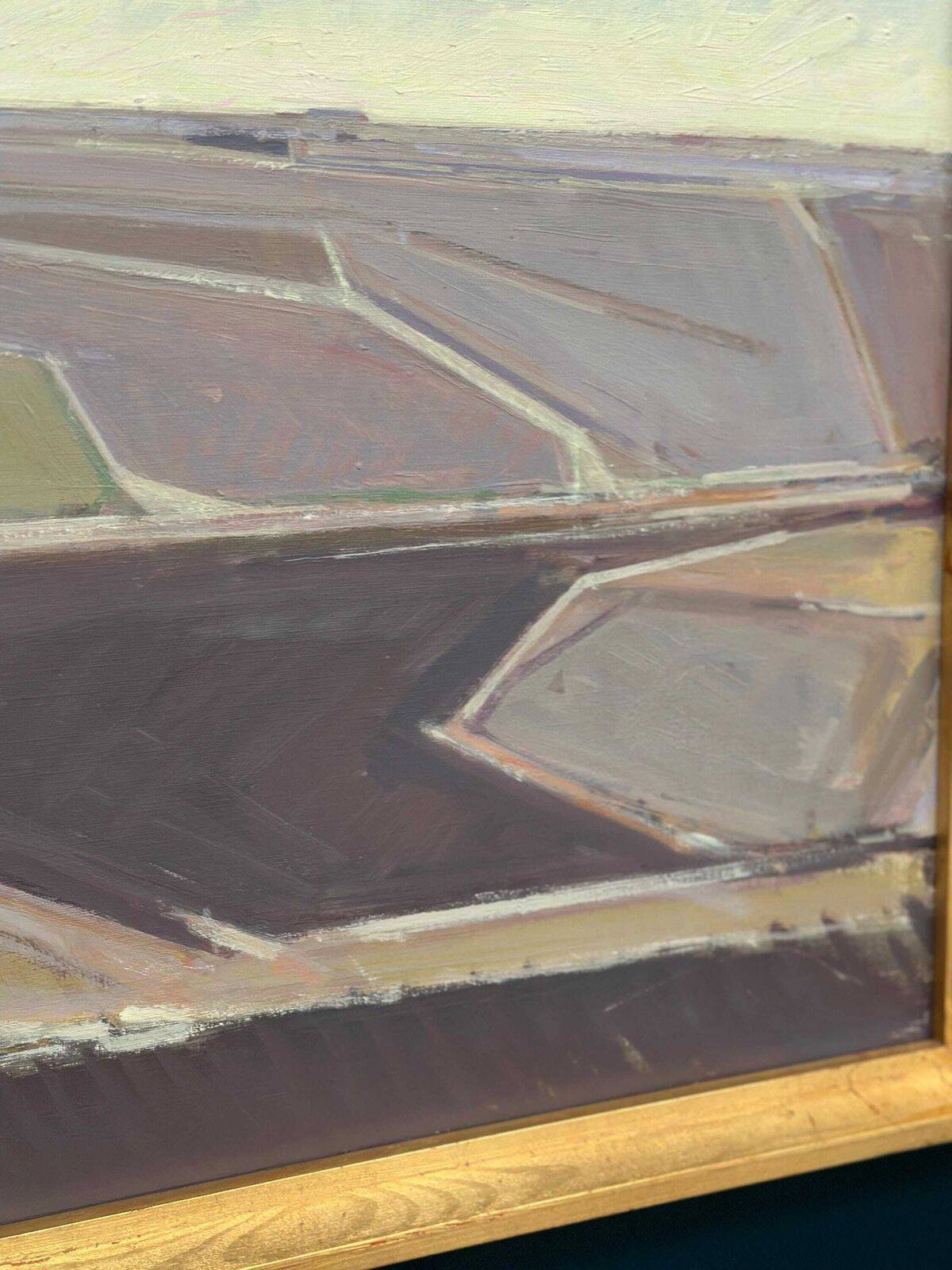 Original Large Danish Oil On Canvas – “Landscape, Denmark” By Erik Nörgaard – Vintage & Framed