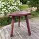 ancien tabouret de berger bois  tripode demi-lune